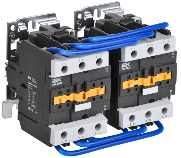 IEK Контактор КМИ-49532 реверс 95А 400В/АС3 2NO;2NC IEK, KKM43-095-400-22-1 IEK Контактор КМИ-49532 реверс 95А 400В/АС3 2NO;2NC IEK, KKM43-095-400-22-1
