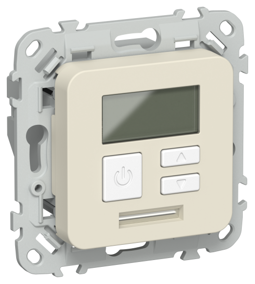 IEK FLITE Термостат электронный с дисплеем 16А Т-ФлСл сливочный IEK, FI-RT11-K86