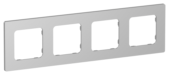 IEK FLITE Рамка 4-местная РУ-4-К-ФлА алюминий IEK, FI-M42-32-20-K47