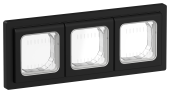 FLITE Рамка 3-местная IP55 Рпро-3-55-ФлЧ черный IEK, FI-M30-32-55-K02