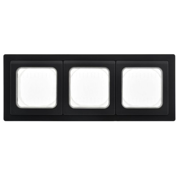 IEK FLITE Рамка 3-местная IP55 Рпро-3-55-ФлЧ черный IEK, FI-M30-32-55-K02