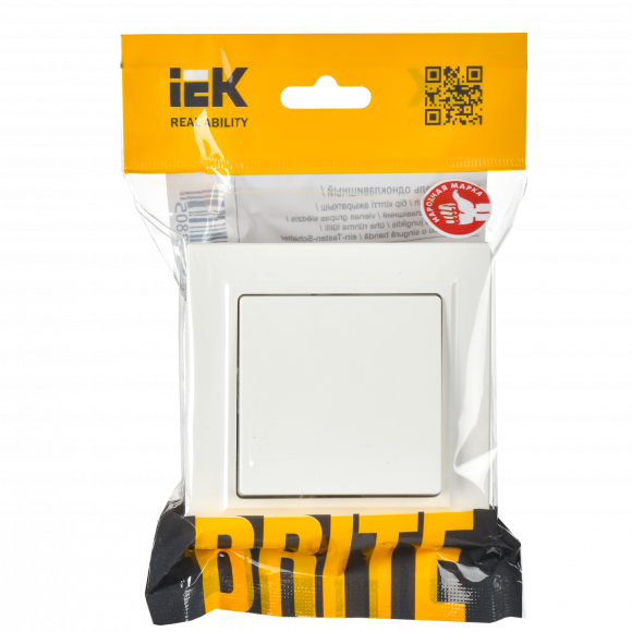 IEK BRITE Выключатель 1-клавишный 10А в сборе ВСР10-1-0-БрБ белый IEK, BR-V10-0-10-K01-F IEK BRITE Выключатель 1-клавишный 10А в сборе ВСР10-1-0-БрБ белый IEK, BR-V10-0-10-K01-F