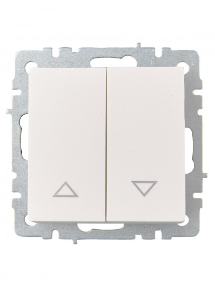 IEK BRITE Выключатель жалюзи 10А ВС10-1-5-БрЖ жемчуг , BR-V15-0-10-K36