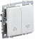 IEK BRITE Выключатель жалюзи 10А ВС10-1-5-БрЖ жемчуг , BR-V15-0-10-K36