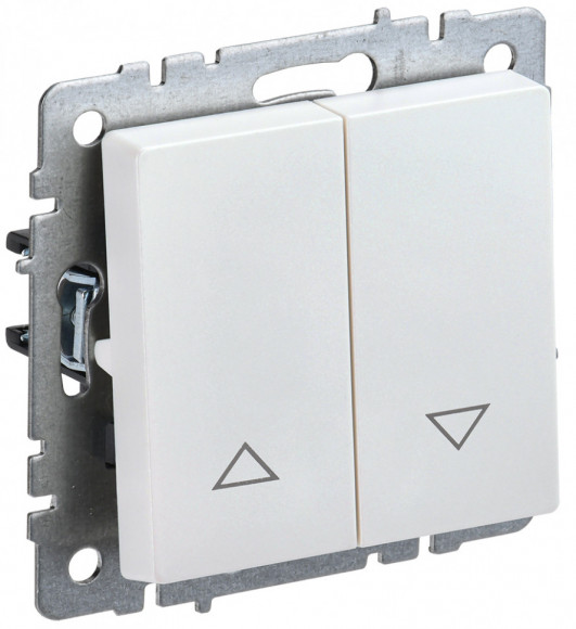 IEK BRITE Выключатель жалюзи 10А ВС10-1-5-БрЖ жемчуг IEK, BR-V15-0-10-K36