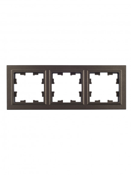 IEK BRITE Рамка 3-местная РУ-3-БрТБ темная бронза , BR-M32-K45