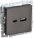IEK BRITE Розетка USB A+C 18Вт РЮ11-1-БрТБ темная бронза IEK, BR-U22-018-K45