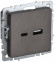 IEK BRITE Розетка USB A+C 18Вт РЮ11-1-БрТБ темная бронза IEK, BR-U22-018-K45