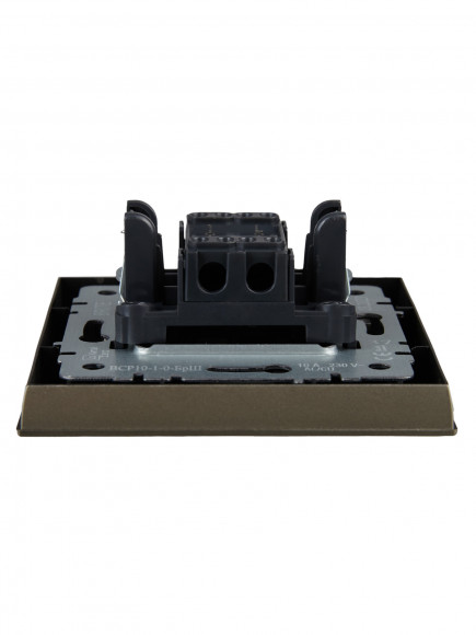 IEK BRITE Выключатель 1-клавишный 10А в сборе ВСР10-1-0-БрШ шампань , BR-V10-0-10-K37-F