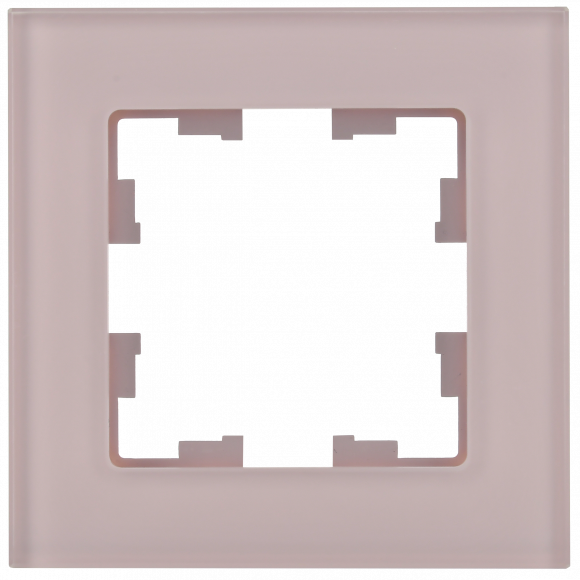 IEK BRITE Рамка 1-местная РУ-1-2-Бр стекло розовый матовый , BR-M12-G-31-K14