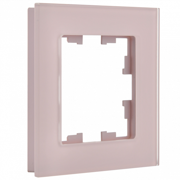 IEK BRITE Рамка 1-местная РУ-1-2-Бр стекло розовый матовый , BR-M12-G-31-K14