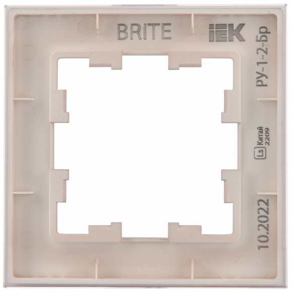 IEK BRITE Рамка 1-местная РУ-1-2-Бр стекло розовый матовый , BR-M12-G-31-K14