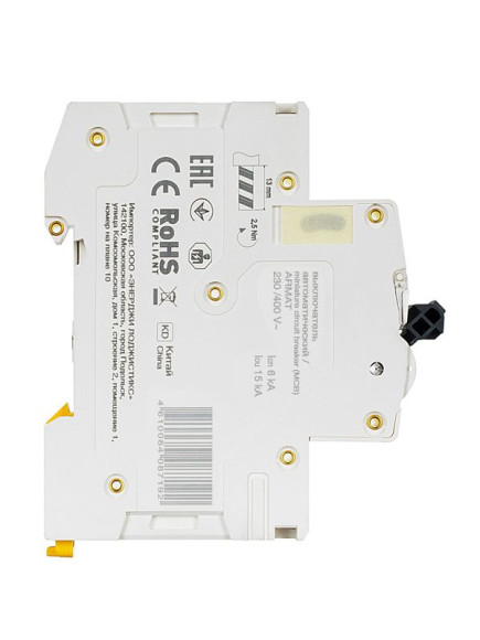 IEK ARMAT Автоматический выключатель M06N 2P B 20А IEK, AR-M06N-2-B020
