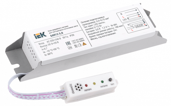 IEK Блок аварийного питания БАП12-3,0 для LED IEK, LLVPOD-EPK-12-3H