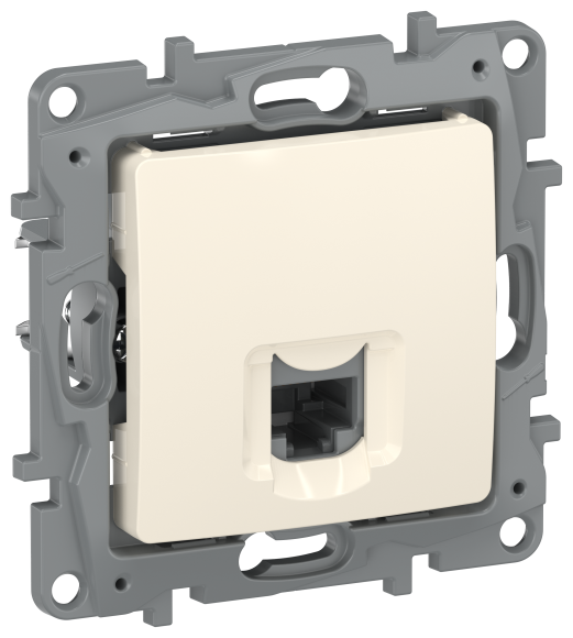 IEK IEKETIKA Розетка компьютерная RJ45 категория 6 UTP 6723531 слоновая кость IEK