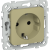 FLITE Розетка с заземлением с защитными шторками 16А РСш11-0-ФлО оливковый IEK, FI-R14-16-K26