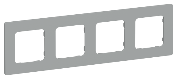 IEK FLITE Рамка 4-местная РУ-4-К-ФлС серый IEK, FI-M42-32-20-K03