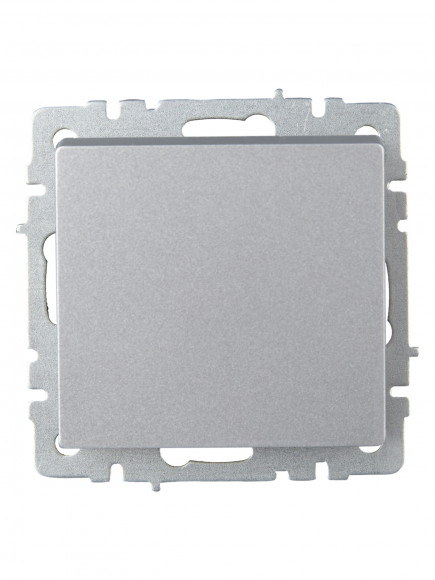 IEK BRITE Выключатель 1-клавишный 10А ВС10-1-0-БрА алюминий , BR-V10-0-10-K47