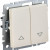 BRITE Выключатель жалюзи 10А ВС10-1-5-БрКр бежевый IEK, BR-V15-0-10-K10