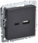 IEK BRITE Розетка USB A+C 18Вт РЮ11-1-БрЧ черный IEK, BR-U22-018-K02