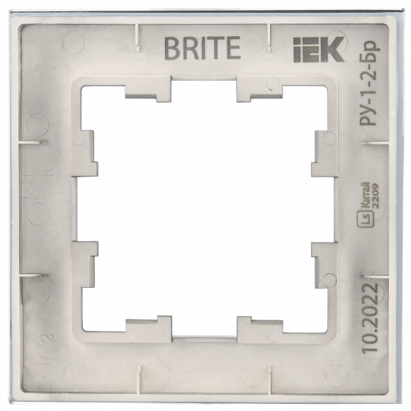 IEK BRITE Рамка 1-местная РУ-1-2-Бр стекло маренго матовый , BR-M12-G-31-K35