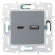 IEK SKANDY Розетка USB A+C 18Вт SK-R13Gr серый , SK-U22-018-K03