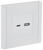 FORTE&PIANO Розетка USB A+C 3,1А FP250 белый , FP-U22-D31-K01