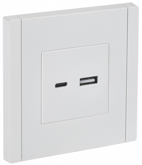 IEK FORTE&PIANO Розетка USB A+C 3,1А FP250 белый IEK, FP-U22-D31-K01