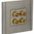 FORTE&amp;PIANO Аудиорозетка 4-местная FP539 сталь IEK, FP-S40-K46