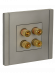 IEK FORTE&PIANO Аудиорозетка 4-местная FP539 сталь , FP-S40-K46