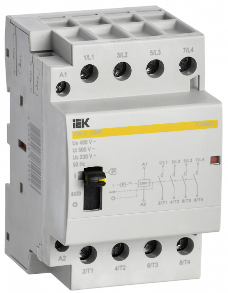 IEK Контактор модульный с ручным управлением КМ63-40МР AC KARAT IEK, MKK22-63-40