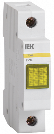 Сигнальная лампа ЛС-47 (желтая) (неон) IEK, MLS10-230-K05