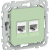FLITE Розетка 2-местная компьютерная RJ45 категория 5Е UTP РК5е-2-0-ФлФ фисташковый IEK, FI-K22-1-K93
