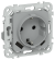 IEK FLITE Розетка 1-местная с заземлением с защитными шторками 16А с USB A+C 20Вт безвинтовое крепление РСЮшс11-1-ФлС серый IEK, FI-R14-16-1-U22-020-K03