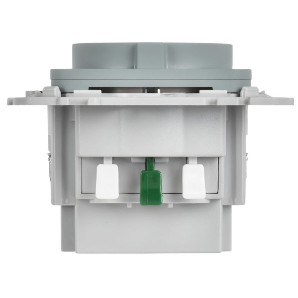 IEK FLITE Розетка 1-местная с заземлением с защитными шторками 16А с USB A+C 20Вт безвинтовое крепление РСЮшс11-1-ФлС серый IEK, FI-R14-16-1-U22-020-K03