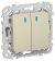 IEK FLITE Выключатель 2-клавишный с индикацией 10А ВС12-1-1-ФлШ шампань IEK, FI-V20-1-10-1-K37