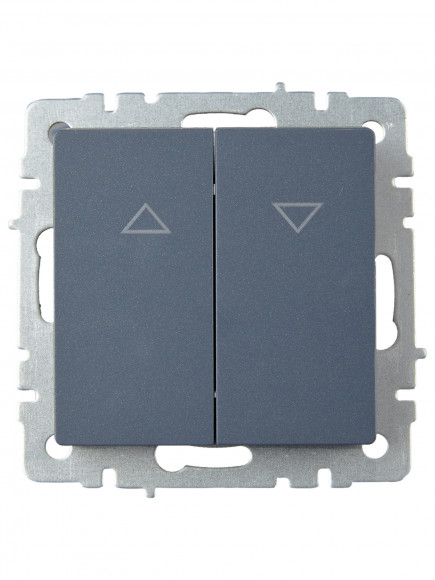 IEK BRITE Выключатель жалюзи 10А ВС10-1-5-БрМ маренго , BR-V15-0-10-K35