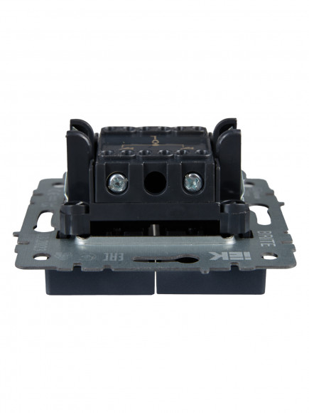 IEK BRITE Выключатель жалюзи 10А ВС10-1-5-БрМ маренго , BR-V15-0-10-K35