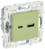 IEK SKANDY Розетка USB A+C 18Вт SK-R13G мятный , SK-U22-018-K06