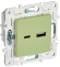 IEK SKANDY Розетка USB A+C 18Вт SK-R13G мятный , SK-U22-018-K06