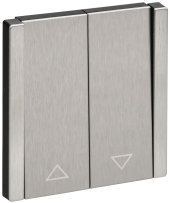 FORTE&PIANO Выключатель жалюзи 10А FP711M металл никель IEK, FP-V15-0-10-1-M-K50