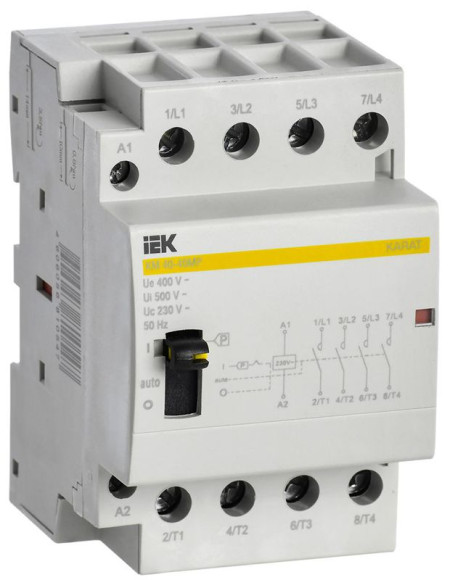 IEK Контактор модульный с ручным управлением КМ40-40МР AC KARAT IEK, MKK22-40-40