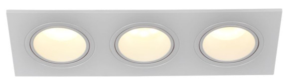 IEK LIGHTING Светильник 4103 встраиваемый под лампу 3хMR16 квадрат пластиковый белый IEK, LT-UVB0-4103-GU05-3-K01