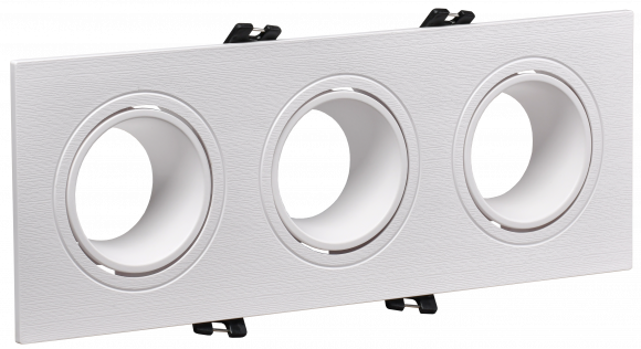 IEK LIGHTING Светильник 4103 встраиваемый под лампу 3хMR16 квадрат пластиковый белый IEK, LT-UVB0-4103-GU05-3-K01