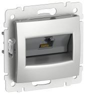 IEKVALENA Розетка компьютерная RJ45 категория 5Е UTP 6943341 алюминий IEK
