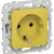 FLITE Розетка с заземлением с защитными шторками 16А РСш11-0-ФлЖК желтый карри IEK, FI-R14-16-K44