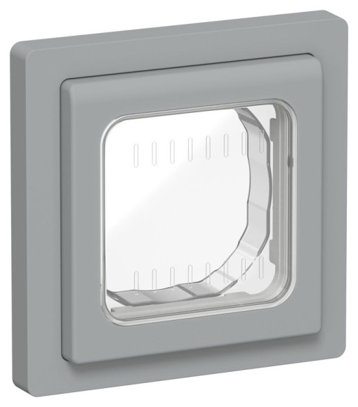 IEK FLITE Рамка 1-местная IP55 Рпро-1-55-ФлС серый IEK, FI-M10-32-55-K03