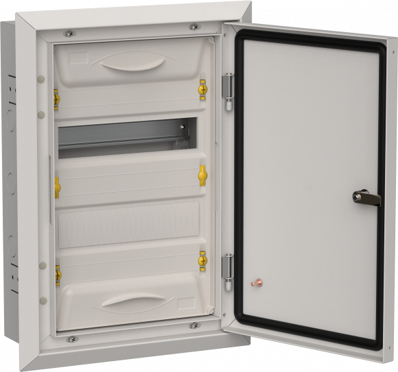 IEK TITAN 5 Корпус металлический ЩРв-24 (1х24) 505х365х130мм IP31 серый (одна дверь) IEK, TI5-50-V-024-31-7035