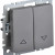 BRITE Выключатель жалюзи 10А ВС10-1-5-БрС сталь IEK, BR-V15-0-10-K46