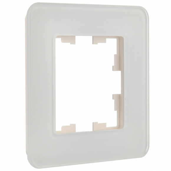 IEK BRITE Рамка 1-местная РУ-1-2-Бр стекло белый RE , BR-M12-G-41-K01